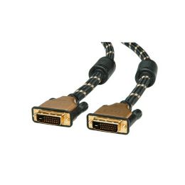 Roline GOLD DVI kabel, DVI-D (24+1) Dual Link, M/M, 2.0m, crno/zlatni