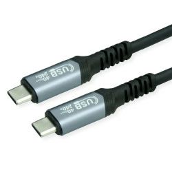 Roline VALUE Cable USB4 Gen3x2, with Emark, C–C, M/M, 240W, crni, 1.0 m