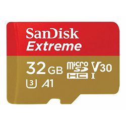 SANDISK Extreme microSDHC 32GB + SD Ad SDSQXAF-032G-GN6AA