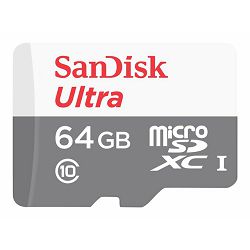 SANDISK Ultra 64GB microSDXC + SD Adpt SDSQUNR-064G-GN3MA