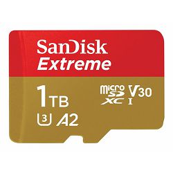 SANDISK Extreme microSDXC 1TB + SD Adp SDSQXAV-1T00-GN6MA