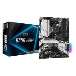 ASRock B550 PRO4, S.AM4, 4× DDR4/4133, PCIe 4.0, VGA/HDMI, ATX