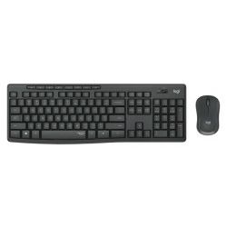 Logitech MK295 Silent bežična tipkovnica+miš, USB, tamnosiva (920-009809)