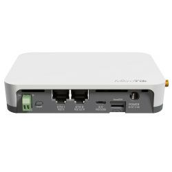 Mikrotik KNOT LR8 kit - IoT Gateway, 650MHz CPU, 64MB RAM, 2×10/100Mbps (PoE-in/PoE-out) 2.4Ghz 802.11b/g/n Dual Chain, R11e-LoRa8 card (863-870MHz 14dBm), BT5.2, GPS, microUSB, RouterOS L4