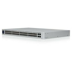 Ubiquiti UniFi Managed 48-port Gigabit Switch (32-port PoE+), 4×SFP, Touchscreen LCD, Rackmount, 195W (USW-48-PoE)