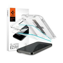 Spigen Glass tR EZ Fit, zaštitno staklo za ekran telefona, 2 kom + okvir za instalaciju - iPhone 14 Pro (AGL05214)