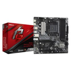 Asrock AMD B550M Phantom Gaming 4, S. AM4, 4× DDR4/ 4733 MHz(OC), PCIe 4.0, DP/HDMI, mATX