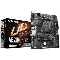 GigaByte MB A520M K, S.AM4, DDR4/5100(OC), PCIe 3.0, SATA3, M.2, RAID, G-LAN, D-Sub/HDMI, mATX