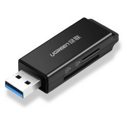 UGREEN čitač memorijskih kartica , USB 3.0, TF/microSD/SD kartice, crni