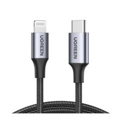 UGREEN Lightning na USB-C (M), MFi, PD, pleteni kabel, 1.0m