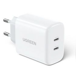 UGREEN 40W zidni punjač, 2×USB-C, PD3.0/QC4.0+, bijeli