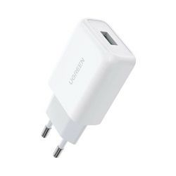 UGREEN 18W zidni punjač, USB-A, QC 3.0, bijeli