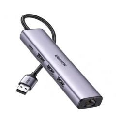 UGREEN USB Hub 5-u-1 USB3.0, 3×USB-A/1×USB-C/1×G-LAN