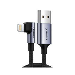 UGREEN Lightning na USB-A (M), kutni 90°, pleteni kabel, 1m