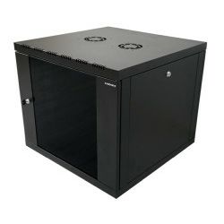 Canovate 9U 600x400x498 SINGLE zidni ormar s bočnim stranama koje se mogu otvoriti izvana, crni (WS3O-9-0964F)