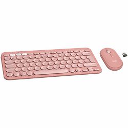 LOGITECH Pebble 2 Bluetooth Keyboard Combo - TONAL ROSE - HRV-SLV-SRB