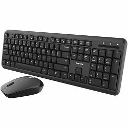 CANYON SET-W20 EN/AD Keyboard+Mouse Velvet Wireless Black