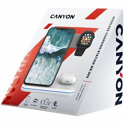 CANYON wireless charger WS-303 15W 3in1 White