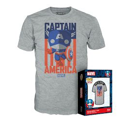 FUNKO POP TEE: MARVEL - CAPTAIN AMERICA - 889698634014