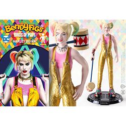 NOBLE COLLECTION - DC - BENDYFIGS - HARLEY QUINN WITH MALLET (BIRDS OF PREY) - 849421007096