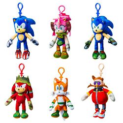 PMI Sonic Prime clip on plush keychain - 7290117585566