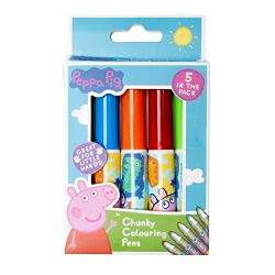 BLUE SKY PEPPA PIG PEN SET - CHUNKY FELT TIPS - 5056563717140