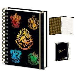 PYRAMID HARRY POTTER (COLOURFUL CREST DARK) A5 WIRO NOTEBOOK - 5056480393816