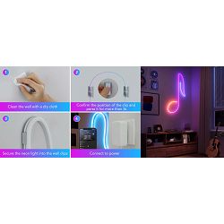 GOVEE NEON ROPE LIGHT 2 BRACKET WHITE 20 PCS 1 PACK - 6974316999386