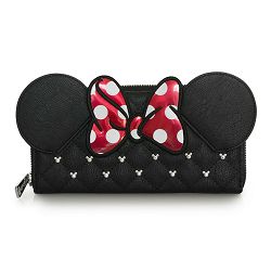 LOUNGEFLY DISNEY MINNIE BOW ZIP AROUND WALLET - 671803250499