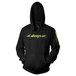 JINX CYBERPUNK 2077 LOGO PULLOVER HOODIE ČRNA S - 889343133923