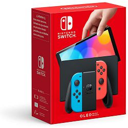 NINTENDO SWITCH CONSOLE (OLED MODEL) - NEON RED & BLUE - 045496453442