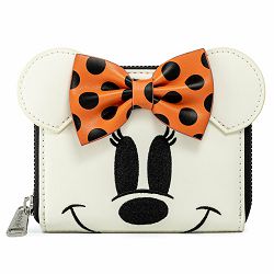 LOUNGEFLY DISNEY GHOST MINNIE GLOW IN THE DARK COSPLAY ZIP AROUND WALLET - 671803378919