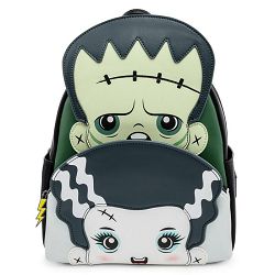 LOUNGEFLY UNIVERSAL MONSTERS FRANKIE AND BRIDE COSPLAY MINI BACKPACK - 671803380363