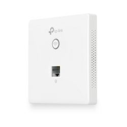 TP-Link EAP115-WALL 300Mbps Wireless N Wall-Plate Access Point, 300Mbps at 2.4GHz, 2 x 10/100Mbps LAN, 802.3af PoE Supported,Compatible with 86mm&EU Standard Junction Box, Centralized Man., Load Balan