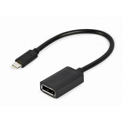 Gembird USB Type-C to DisplayPort adapter cable, 4K, 15 cm, black