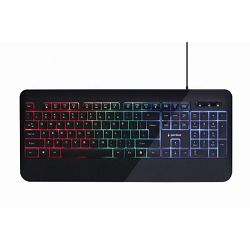 Gembird Slim "Rainbow" backlight multimedia keyboard, black, US layout