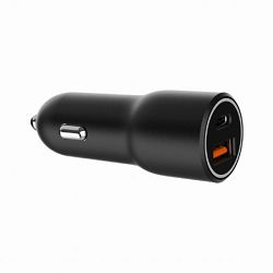 Gembird 2-port USB car fast charger, Type-C PD, 38 W, black