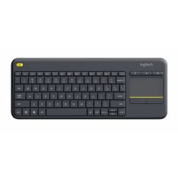 Logitech K400 PLUS Wireless Touch Keyboard, Black, DE