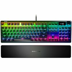 SteelSeries I Apex Pro US I Gaming Keyboard I Mechanical / First-of-its kind adjustable mechanical switches / Per-key sensitivity / 8x faster response / 5x faster actuation and 2x durability / OLED Sm