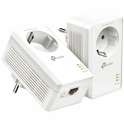 TP-Link AV1000 Passthrough Powerline KIT,  Broadcom, 1 Gigabit Ports, 1000Mbps Powerline, HomePlug AV2, Green Powerline, Plug and Play, Pair Button, New PLC Utility, Twin Pack