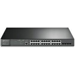 TP-Link Omada JetStream 28-port Gigabit L2+ upravljiv PoE+ preklopnik (Switch), 24×10/100/1000M RJ45 ports, 4×Gbit SFP, RJ45/Micro-USB Console port, 1U 19" rack mount (384W)