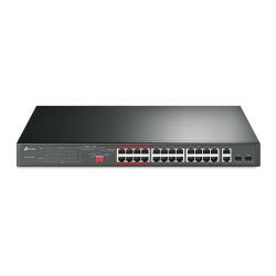 TP-Link TL-SL1226P 24-Port PoE+ Smart preklopnik (Switch), 24×10/100M, 2×G-LAN, 2×G SFP (250W)