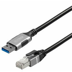 Transmedia Ethernet Cable Cat6 F UTP USB A 3.0 to RJ45, 2m