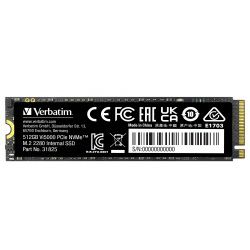 Verbatim Vi5000 512GB SSD PCIe NVMe M.2 2280 Gen4x4, R/W: 5000/4500MB/s