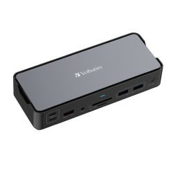 Verbatim CDS-15 portni USB-C Pro Docking Station  2 x HDMI | DP | RJ45 | USB-A 3.1 | 2 x USB-A 3.0 | USB-A 2.0 | 2 x USB-C® 3.1 | SD | microSD | Audio | USB-C PD | USB-C Host