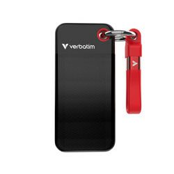 Verbatim Pocket 1TB SSD vanjski disk, USB 3.2 Gen2, Black/Red