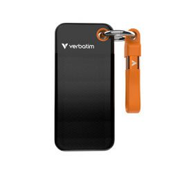 Verbatim Pocket 1TB SSD vanjski disk, USB 3.2 Gen2, Black/Orange