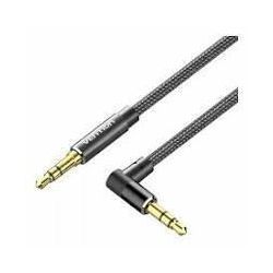 Vention Cotton Braided 3.5mm Male to Male Right Angle Audio Cable 0,5m, Black