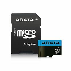 ADATA microSDXC, Class10, 100/25MBs, 64GB AUSDX64GUICL10A1-RA1