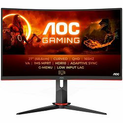 AOC CQ27G2S,27", QHD,  DP, 2xHDMI, 165Hz, HAS CQ27G2S